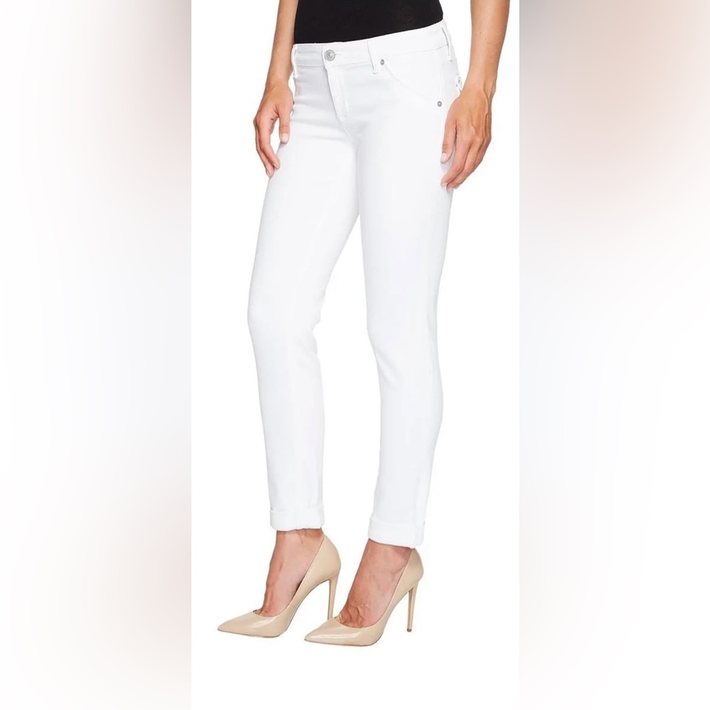 Hudson • Jax Boyfriend Skinny Jeans • White • 26